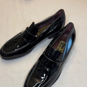 Brand New Cole Haan Men's Black patent leather tuxedo Slip-Ons